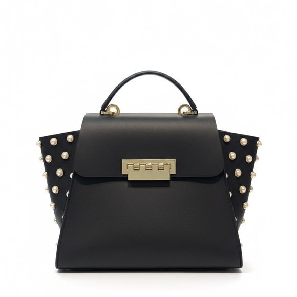 Zac Posen Handbags - Zac Posen Black Satchel with Gold Accents